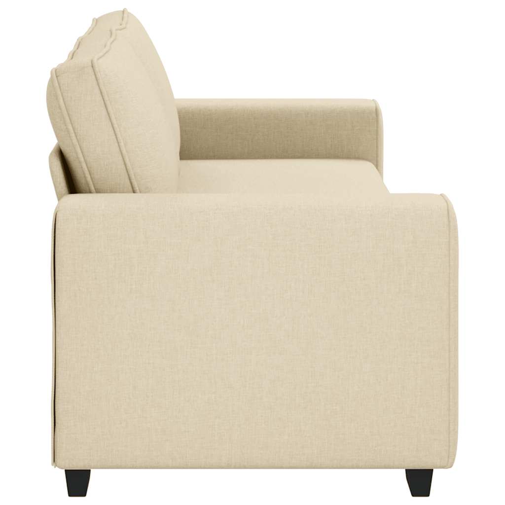 vidaXL Sofa 3-osobowa, kremowa, 220x77x82 cm, tkaniną