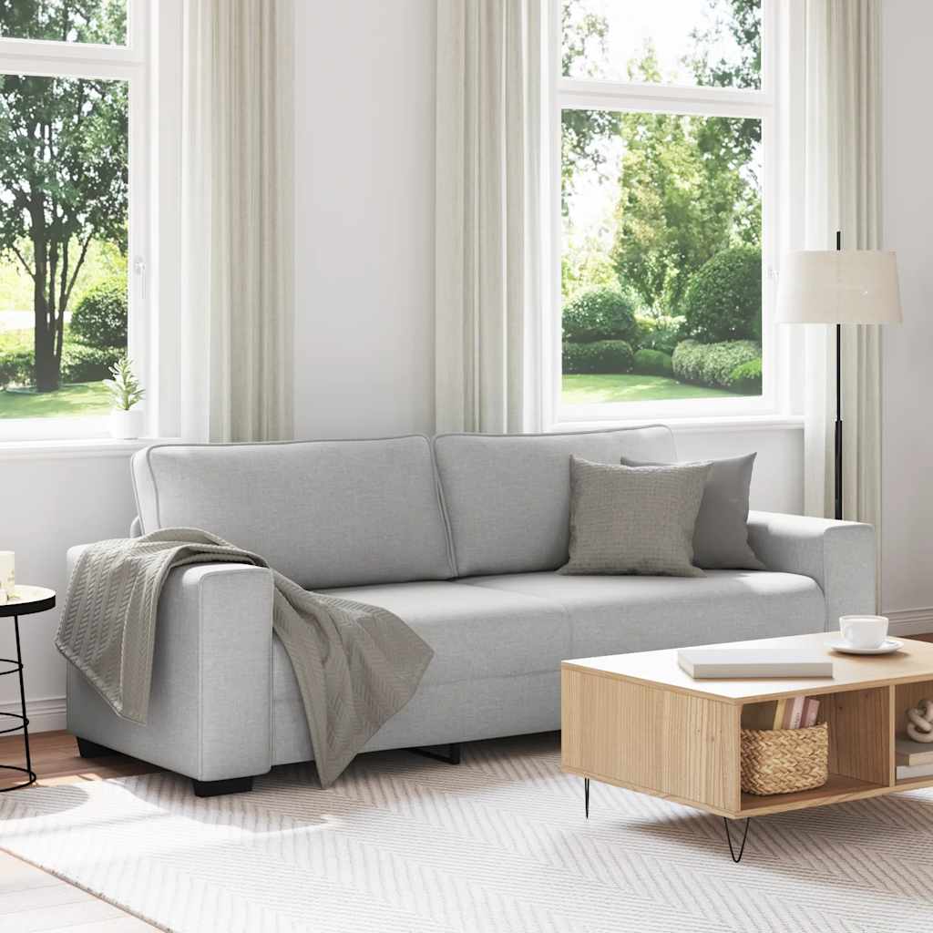 vidaXL Sofa 3-osobowa, szara chmurowy, 220x77x82 cm, tkaniną