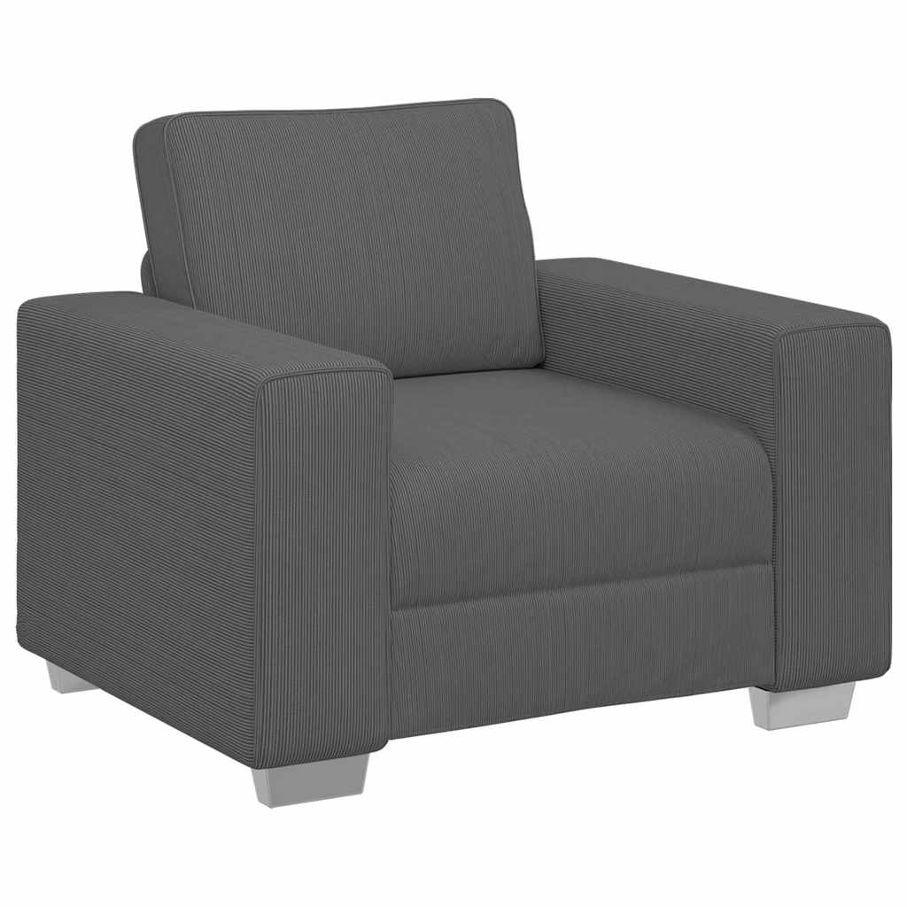 vidaXL Sofa Fotel Ciemnoszary 100x77x82 cm Tkanina Corduroy