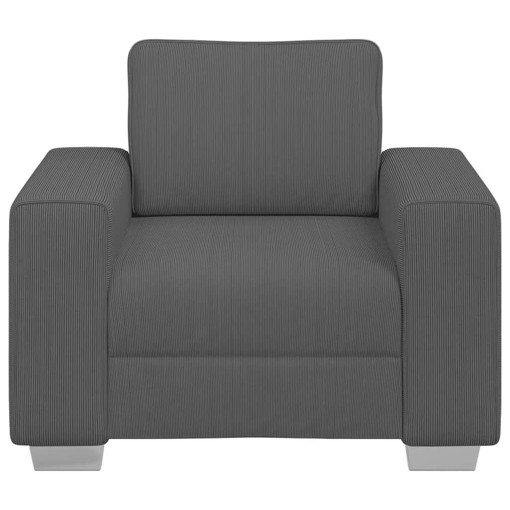 vidaXL Sofa Fotel Ciemnoszary 100x77x82 cm Tkanina Corduroy