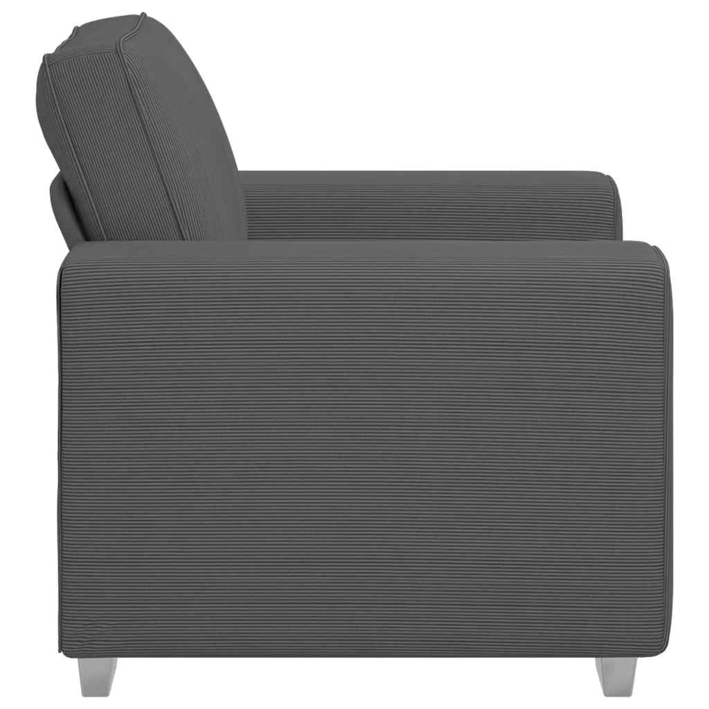 vidaXL Sofa Fotel Ciemnoszary 100x77x82 cm Tkanina Corduroy
