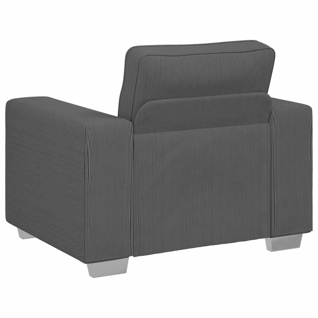 vidaXL Sofa Fotel Ciemnoszary 100x77x82 cm Tkanina Corduroy