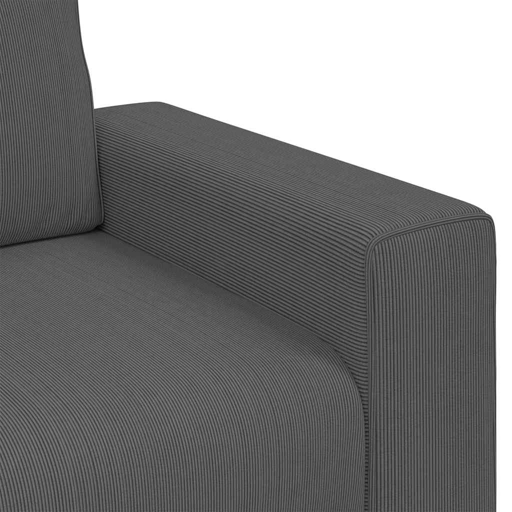 vidaXL Sofa Fotel Ciemnoszary 100x77x82 cm Tkanina Corduroy