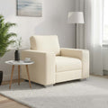 vidaXL Sofa Fotel Kremowy 100x77x82 cm Tkanina Kordowa