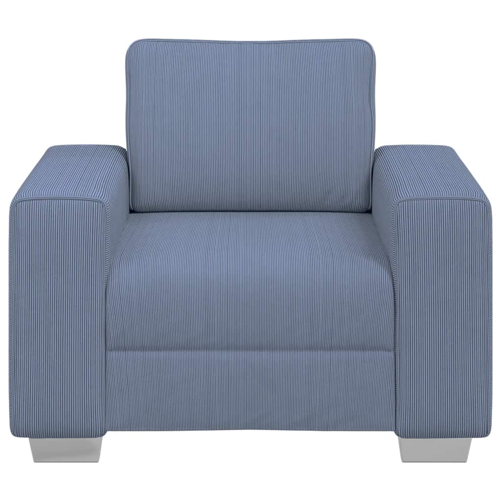 vidaXL Sofa Fotel Niebieski 100x77x82 cm Tkanina Corduroy