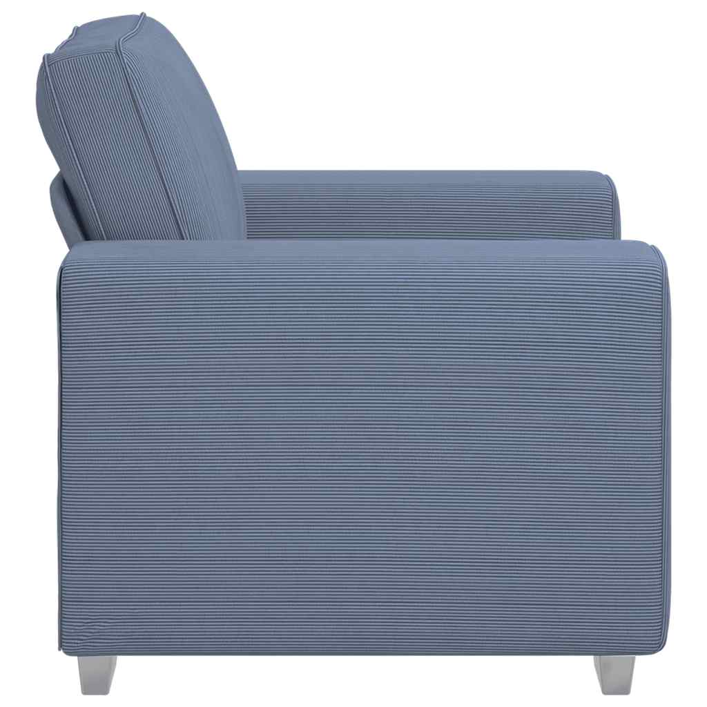 vidaXL Sofa Fotel Niebieski 100x77x82 cm Tkanina Corduroy