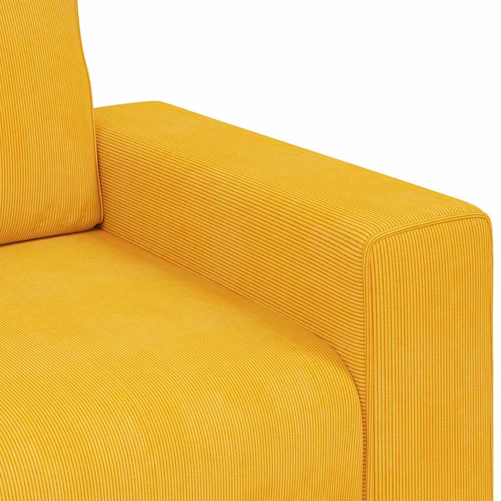 vidaXL Sofa Fotel Jasnożółty 100x77x82 cm Tkanina Corduroy