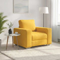 vidaXL Sofa Fotel Jasnożółty 100x77x82 cm Tkanina Corduroy