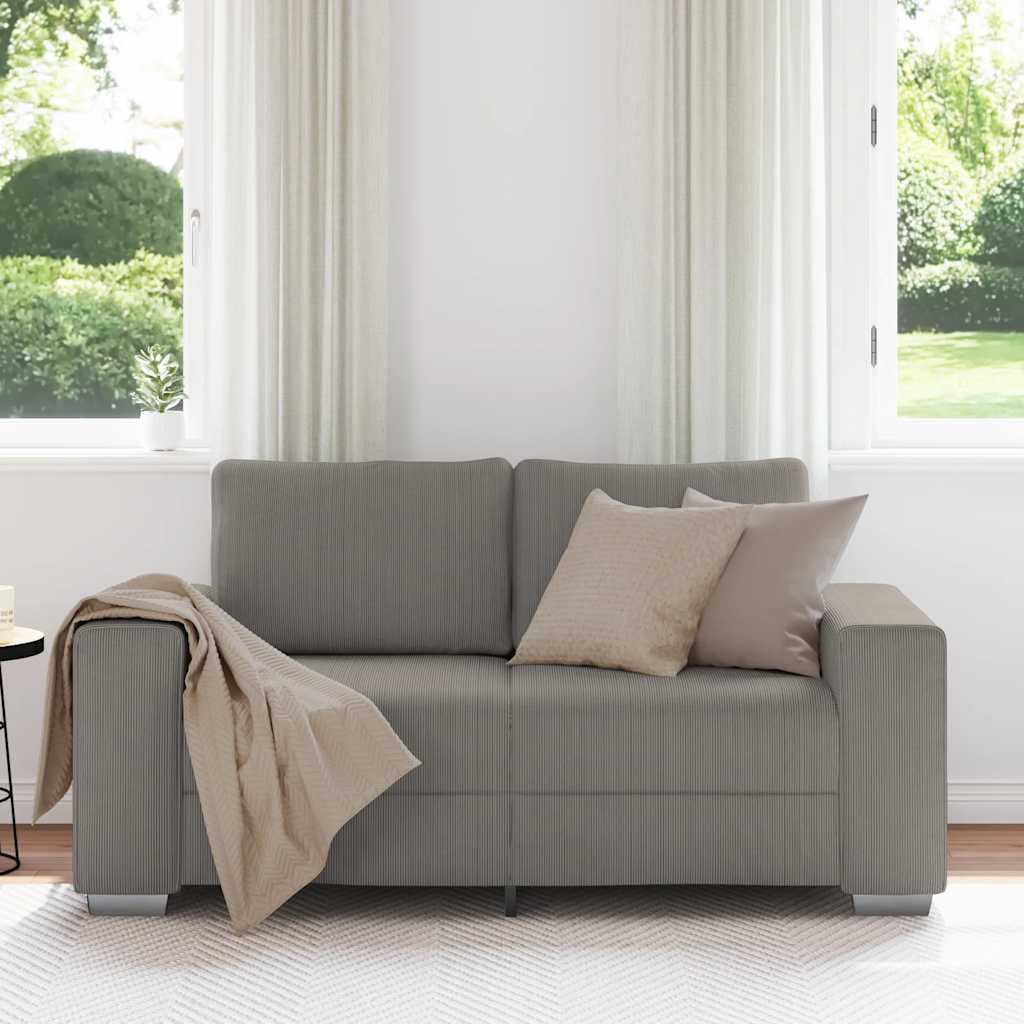 vidaXL Sofa dwuosobowa jasnoszara 160x77x82 cm Tkanina sztruksowa
