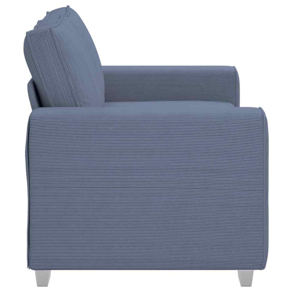 vidaXL Sofa dwuosobowa niebieska 160x77x82 cm tkanina sztruksowa