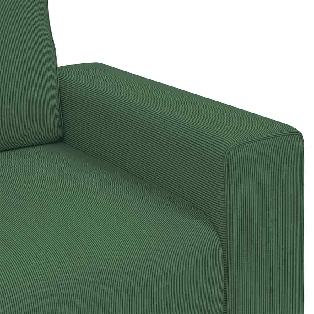 vidaXL Sofa dwuosobowa ciemnozielona 160x77x82 cm Tkanina sztruksowa