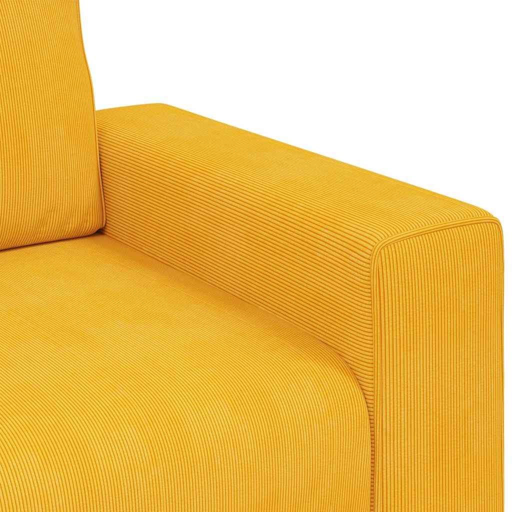 vidaXL Sofa dwuosobowa jasnożółta 160x77x82 cm Tkanina sztruksowa