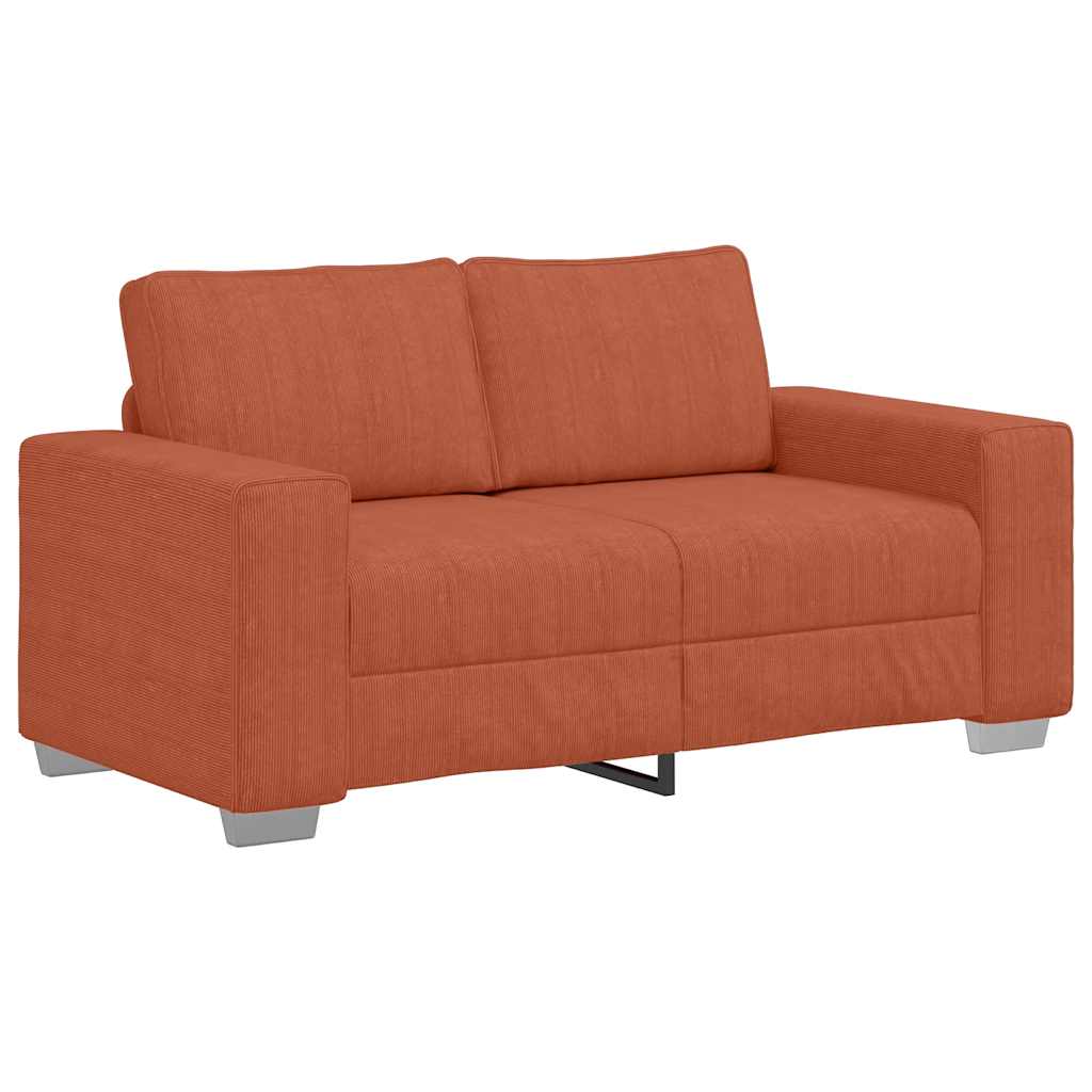 vidaXL Sofa dwuosobowa czerwono-pomarańczowa 160x77x82 cm Tkanina sztruksowa