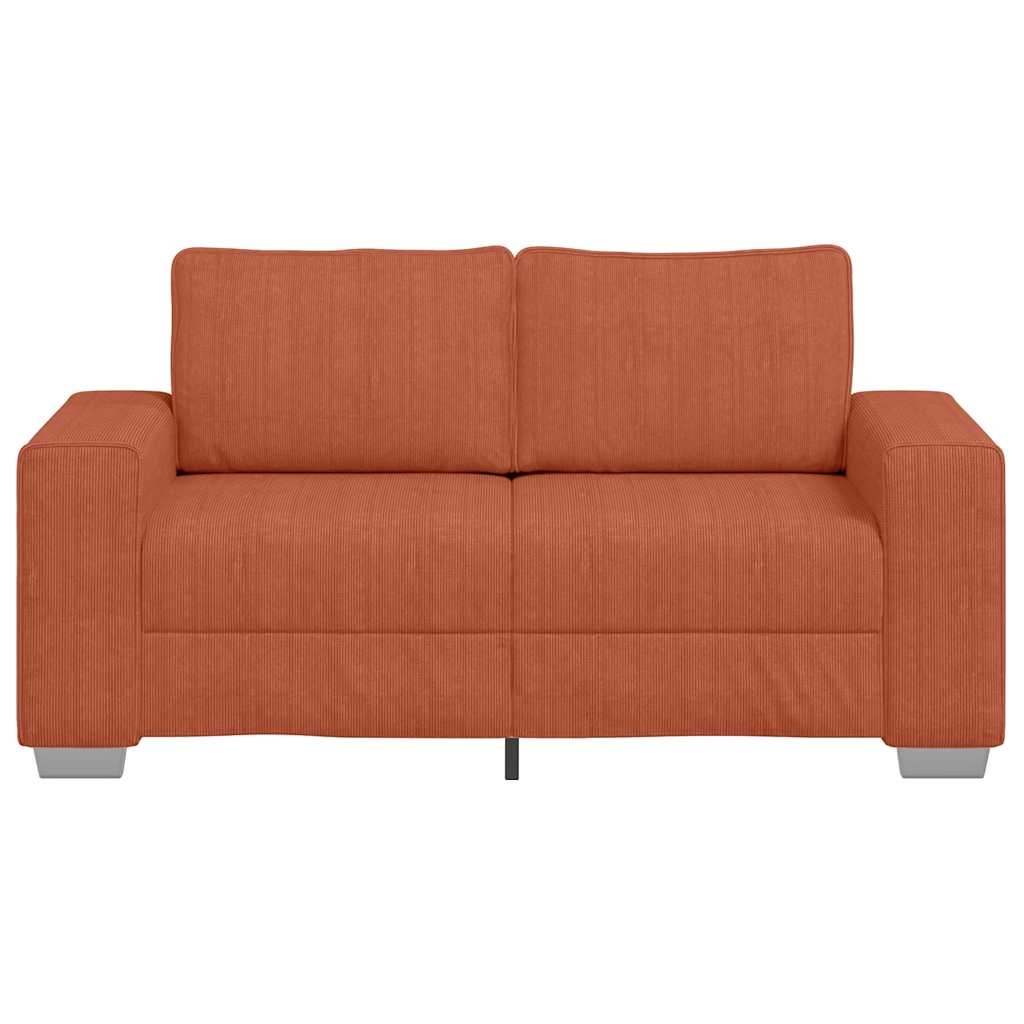 vidaXL Sofa dwuosobowa czerwono-pomarańczowa 160x77x82 cm Tkanina sztruksowa