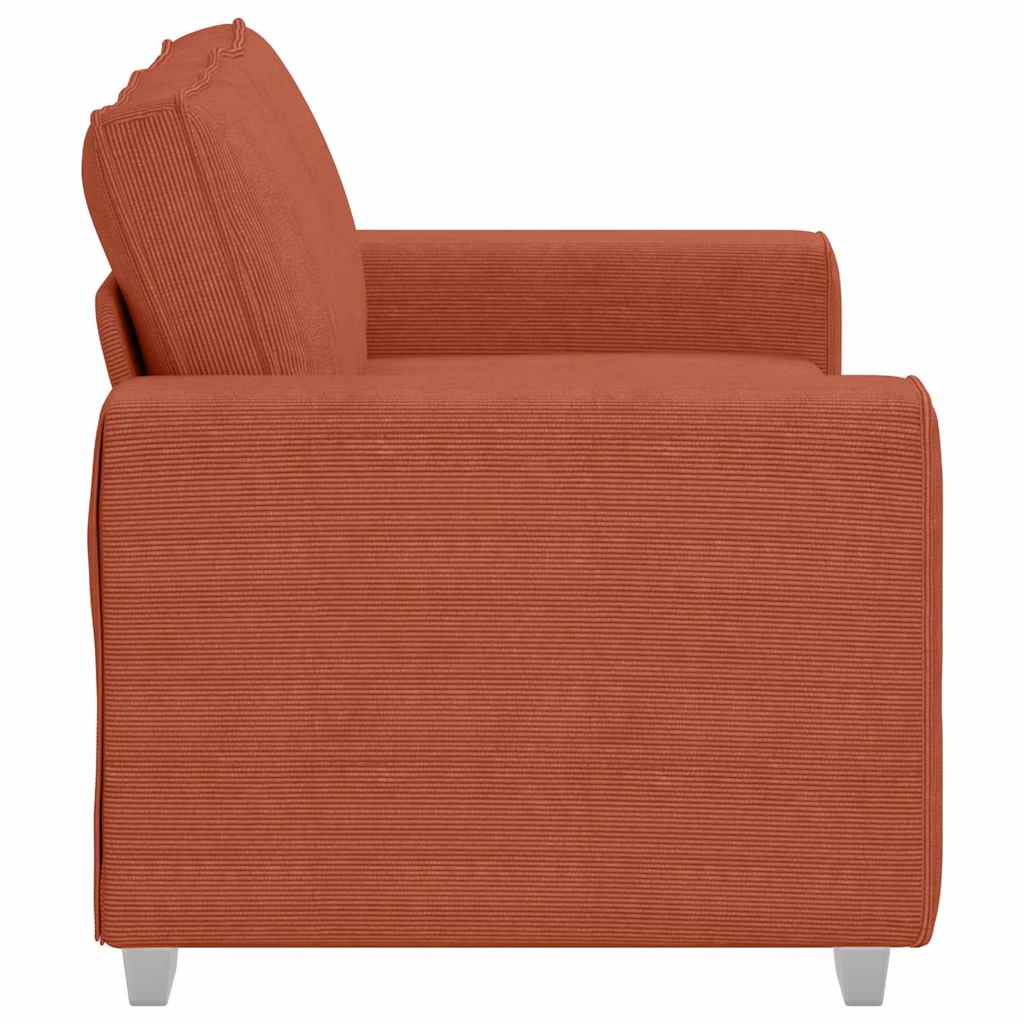 vidaXL Sofa dwuosobowa czerwono-pomarańczowa 160x77x82 cm Tkanina sztruksowa