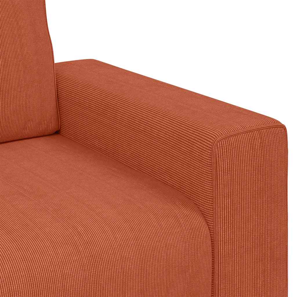 vidaXL Sofa dwuosobowa czerwono-pomarańczowa 160x77x82 cm Tkanina sztruksowa