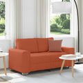 vidaXL Sofa dwuosobowa czerwono-pomarańczowa 160x77x82 cm Tkanina sztruksowa