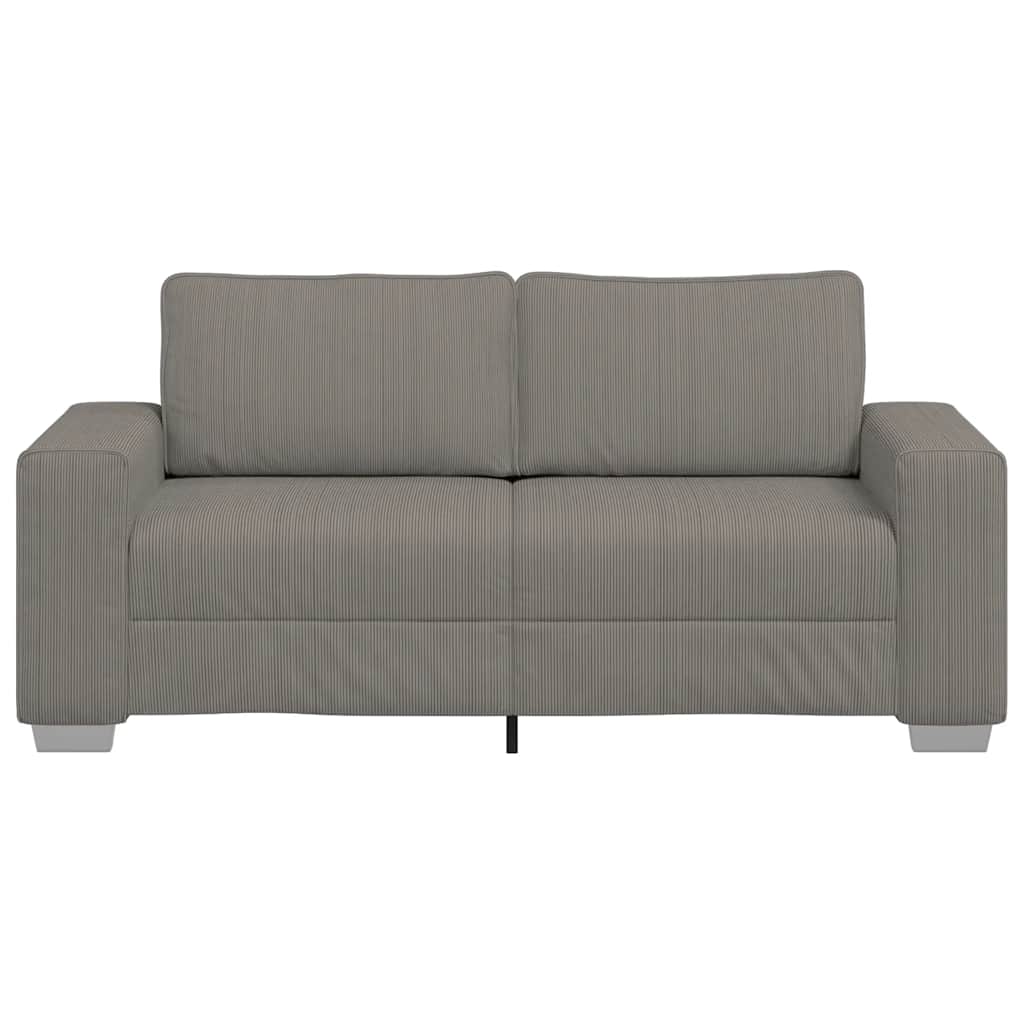 vidaXL Sofa dwuosobowa, jasnoszara, 180x77x82 cm, tkanina sztruksowa