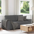vidaXL Sofa dwuosobowa Ciemnoszara 180x77x82 cm Tkanina sztruksowa