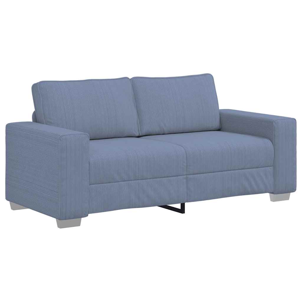 vidaXL Sofa dwuosobowa, niebieska, 180x77x82 cm, tkanina sztruksowa