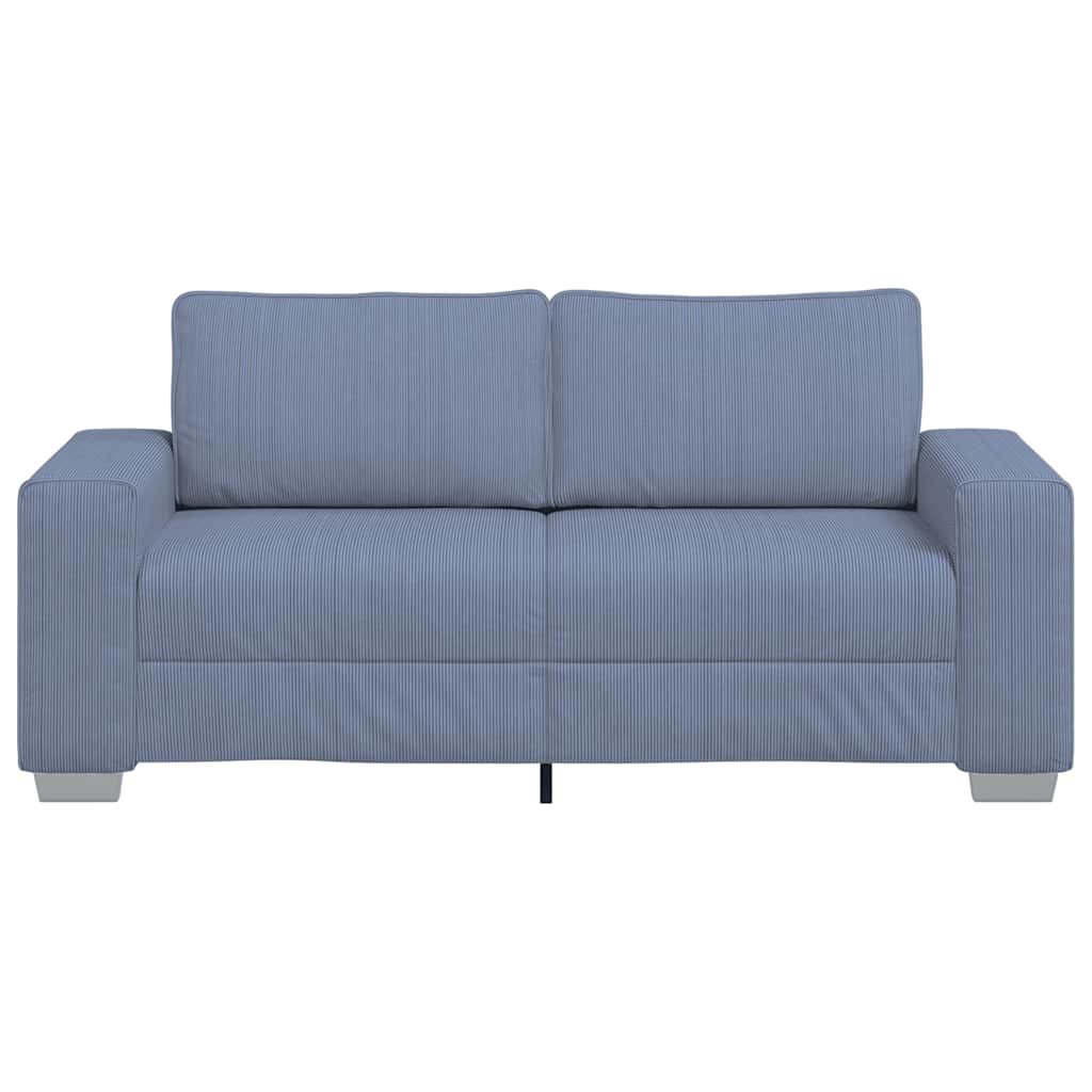 vidaXL Sofa dwuosobowa, niebieska, 180x77x82 cm, tkanina sztruksowa