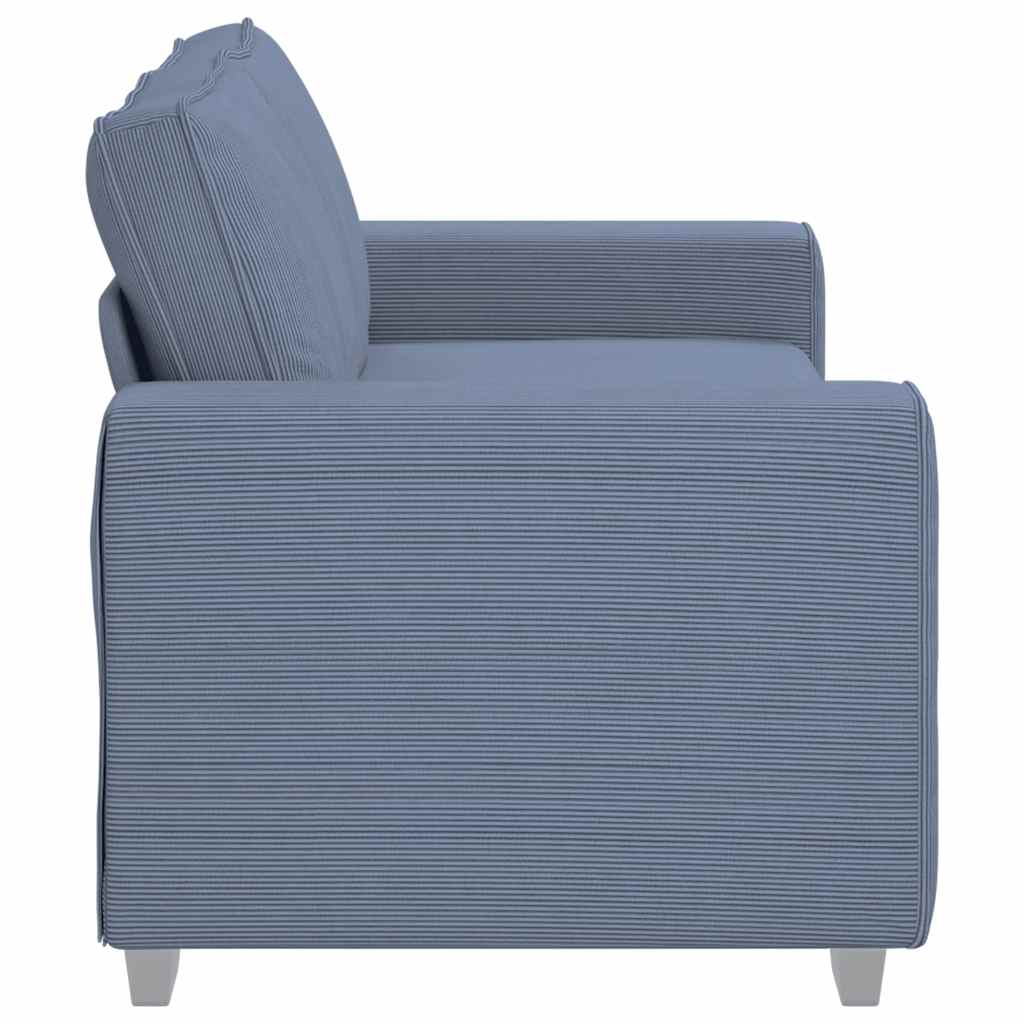 vidaXL Sofa dwuosobowa, niebieska, 180x77x82 cm, tkanina sztruksowa