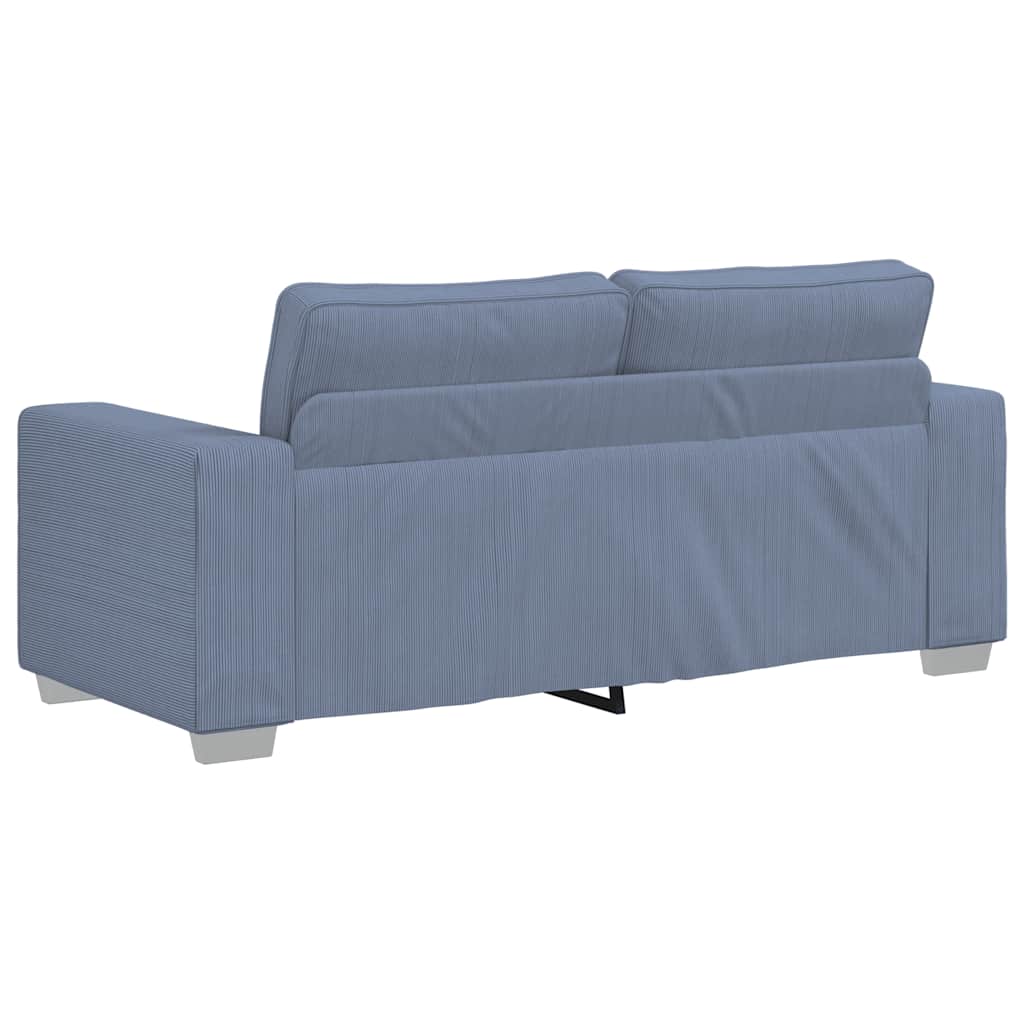 vidaXL Sofa dwuosobowa, niebieska, 180x77x82 cm, tkanina sztruksowa