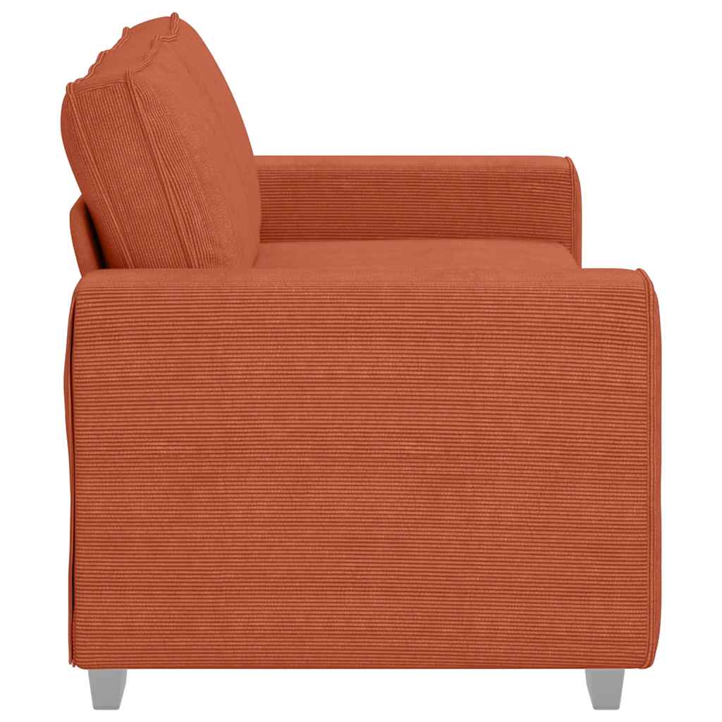 vidaXL Sofa dwuosobowa, czerwono-pomarańczowa, 180x77x82 cm