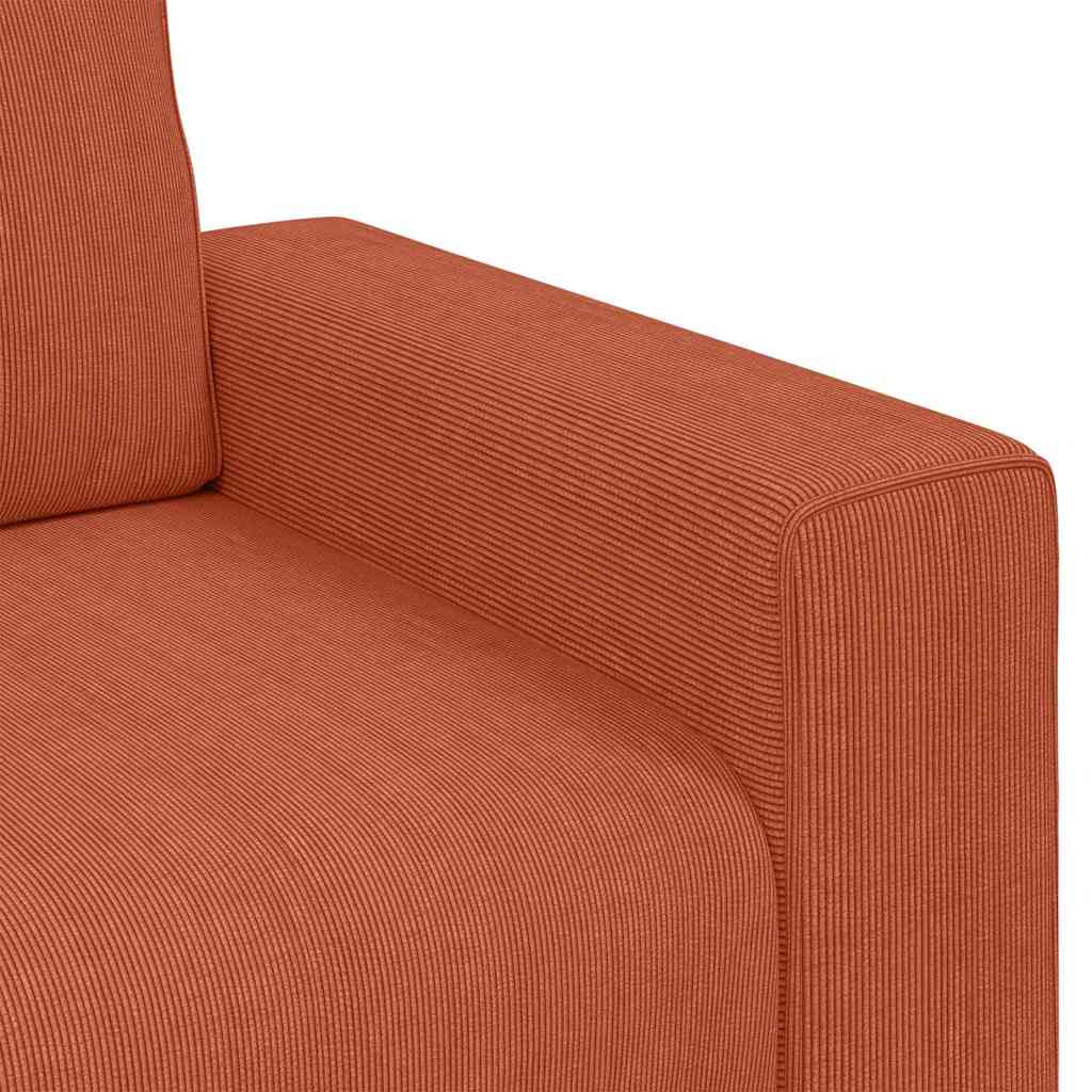 vidaXL Sofa dwuosobowa, czerwono-pomarańczowa, 180x77x82 cm