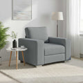 vidaXL Fotel Jasnoszary 100 cm tkanina