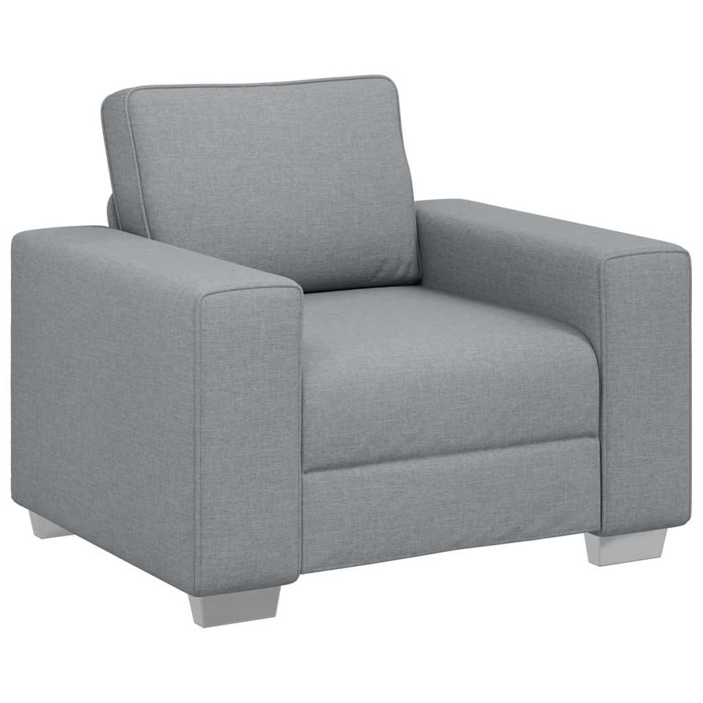 vidaXL Fotel Jasnoszary 100 cm tkanina
