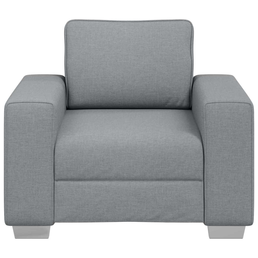 vidaXL Fotel Jasnoszary 100 cm tkanina
