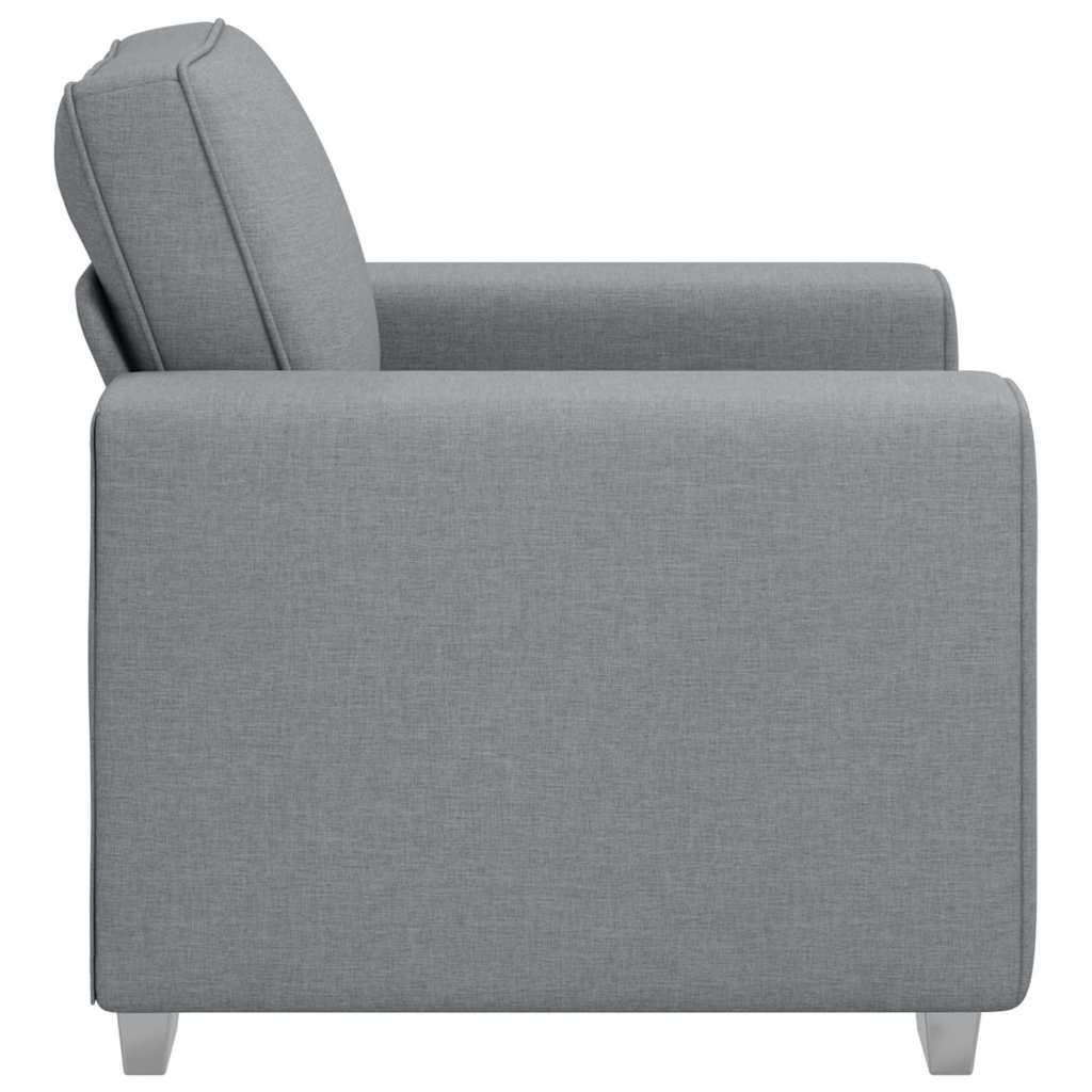 vidaXL Fotel Jasnoszary 100 cm tkanina