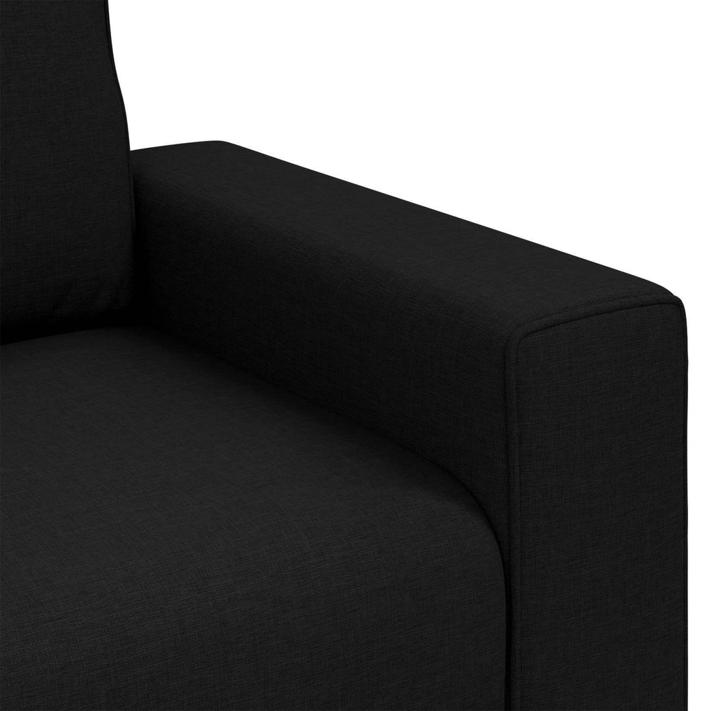 vidaXL Fotel Czarny 100 cm tkanina