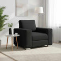 vidaXL Fotel Czarny 100 cm tkanina