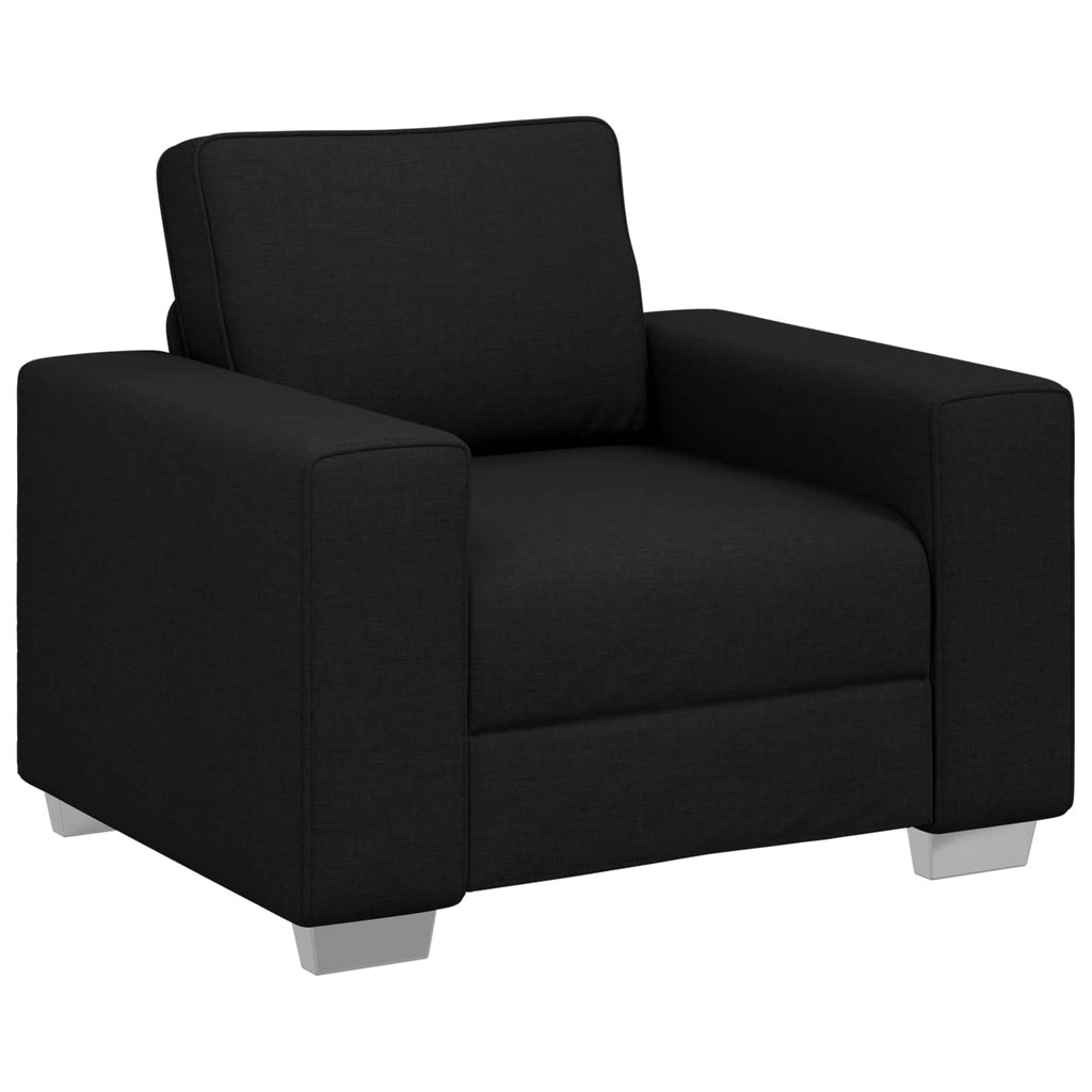 vidaXL Fotel Czarny 100 cm tkanina