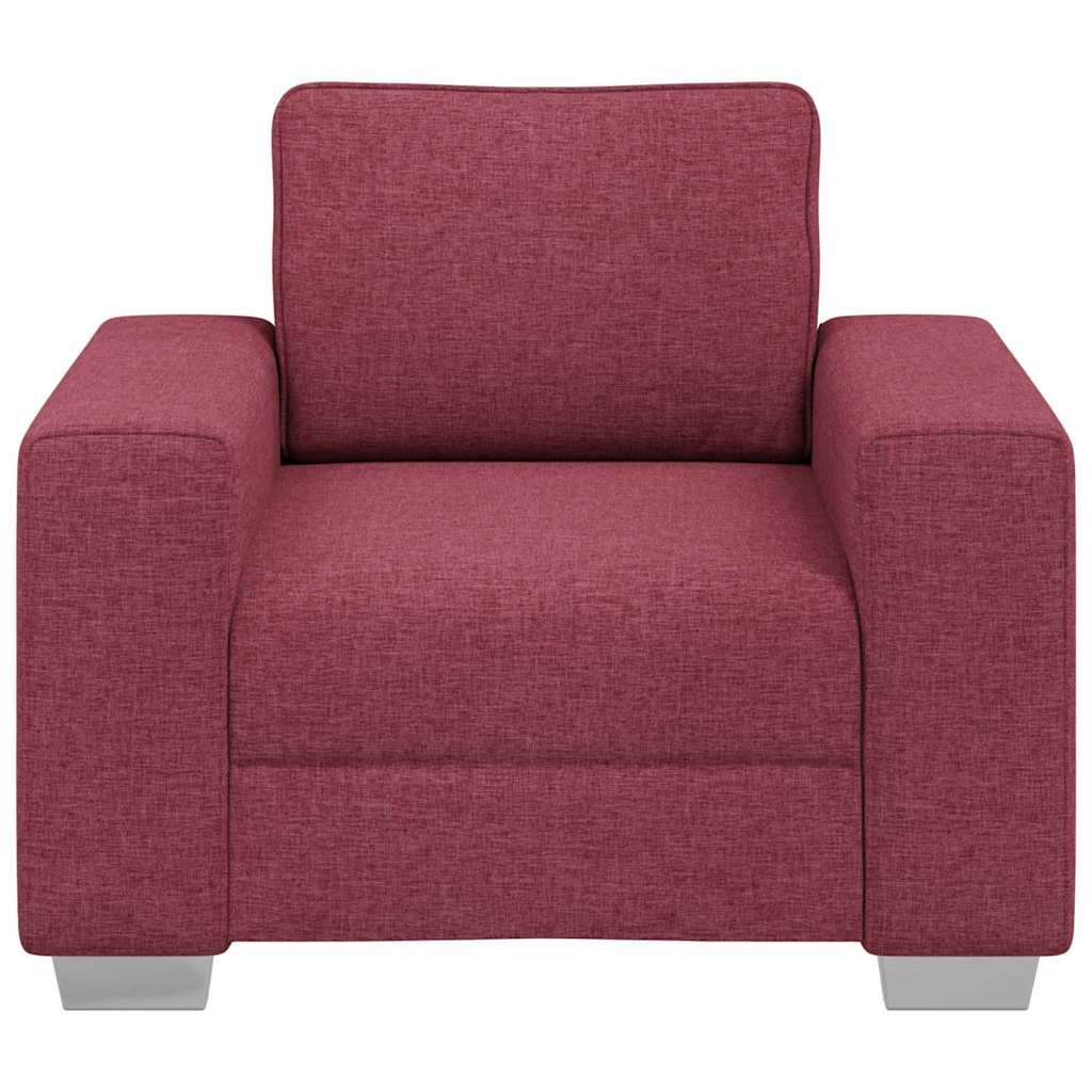 vidaXL Fotel Czerwone wino 100 cm tkanina
