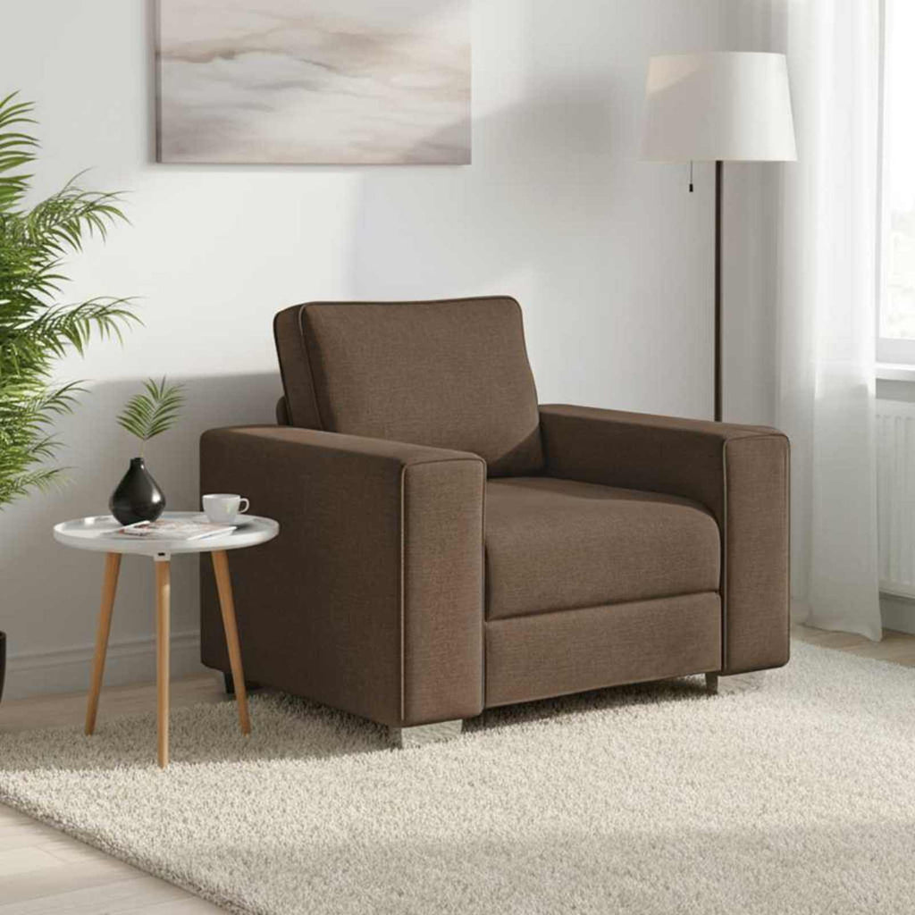 vidaXL Fotel Brązowy 100 cm tkanina