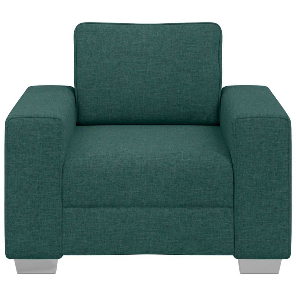 vidaXL Fotel Ciemna zieleń 100 cm tkanina