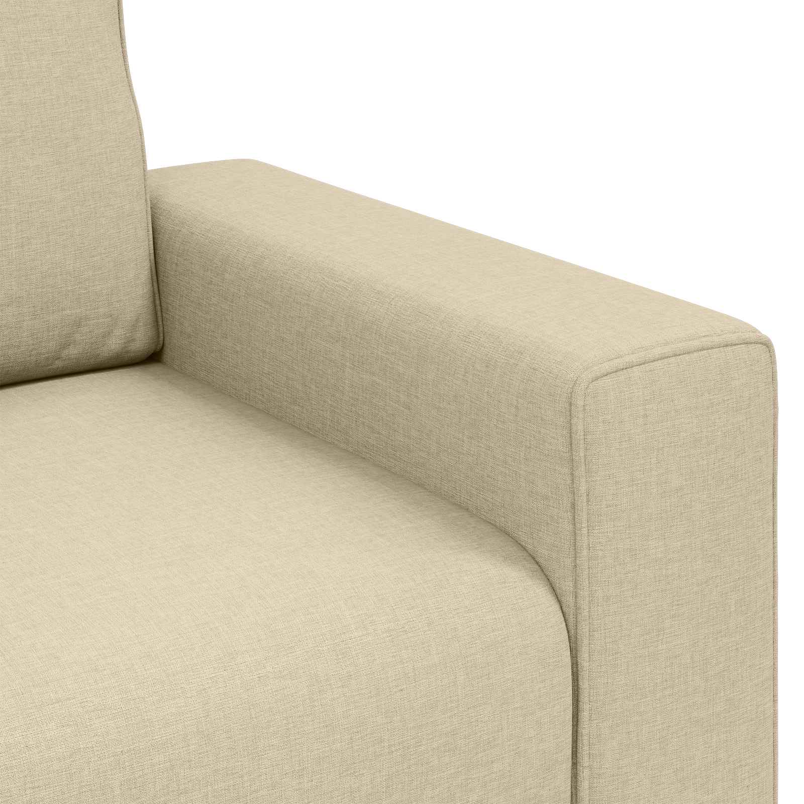 vidaXL Fotel Kremowy 100 cm tkanina