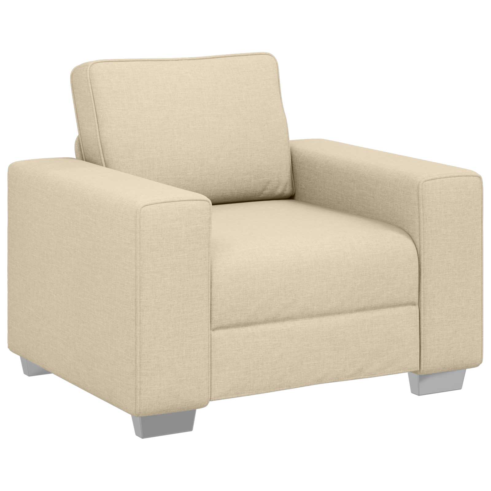 vidaXL Fotel Kremowy 100 cm tkanina