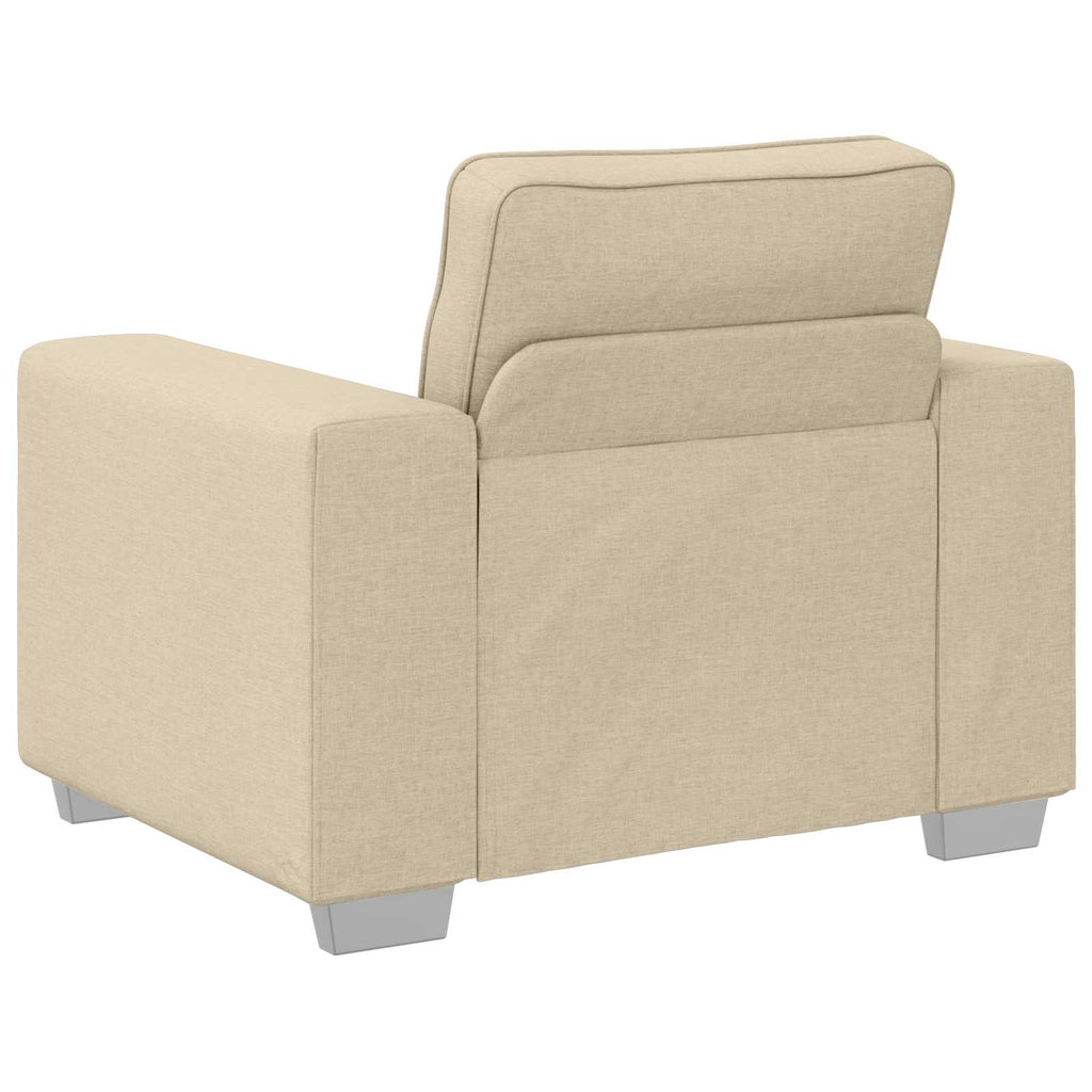 vidaXL Fotel Kremowy 100 cm tkanina