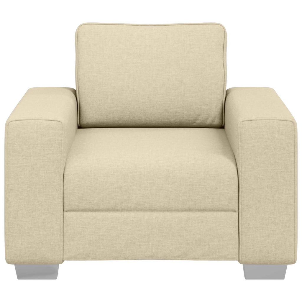 vidaXL Fotel Kremowy 100 cm tkanina