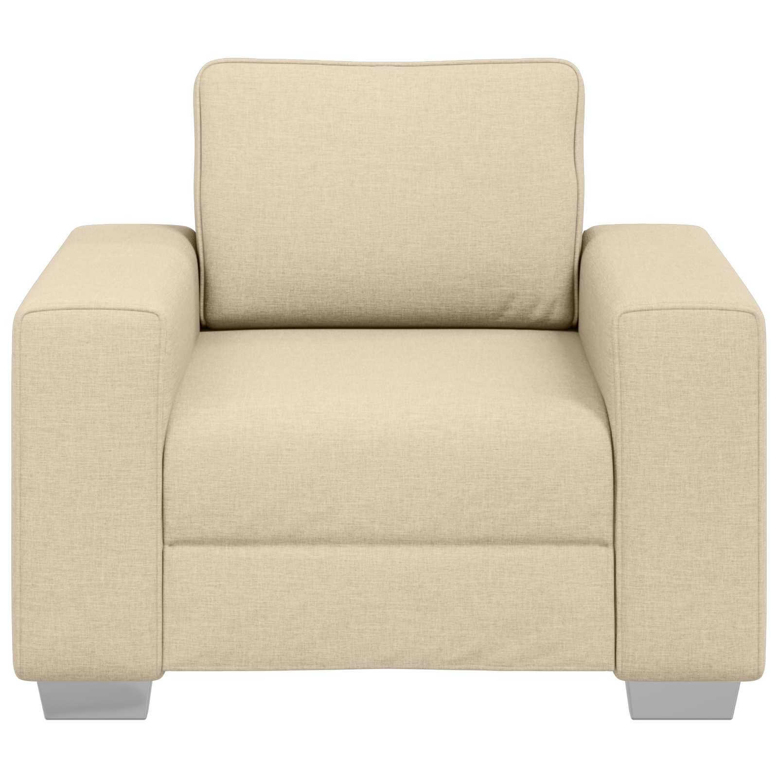 vidaXL Fotel Kremowy 100 cm tkanina