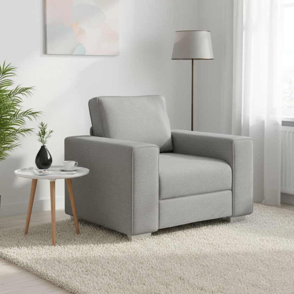 vidaXL Fotel Szary chmur 100 cm tkanina