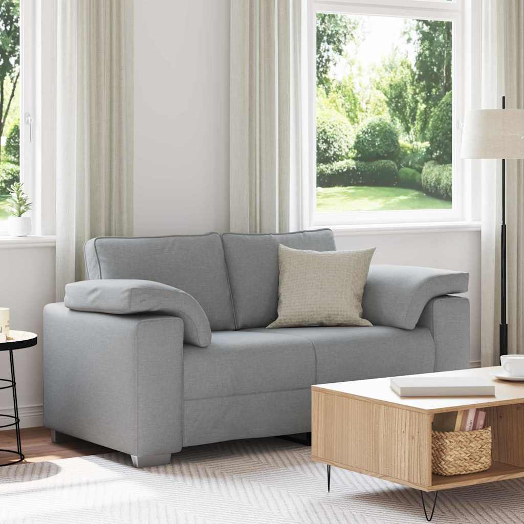 vidaXL Sofa dwuosobowa Jasnoszary 160 cm tkanina