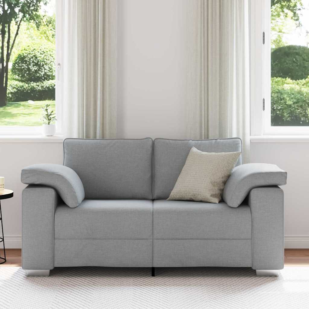 vidaXL Sofa dwuosobowa Jasnoszary 160 cm tkanina