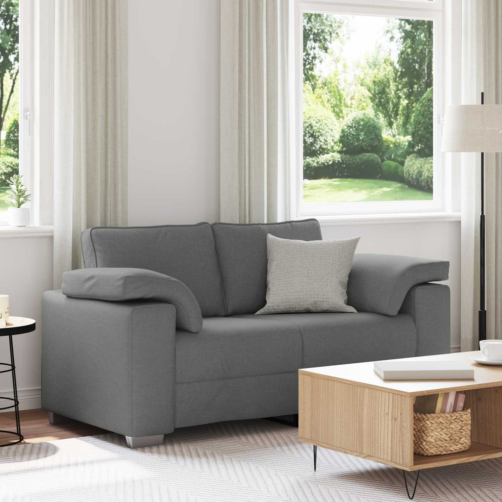 vidaXL Sofa dwuosobowa Ciemnoszary 160 cm tkanina