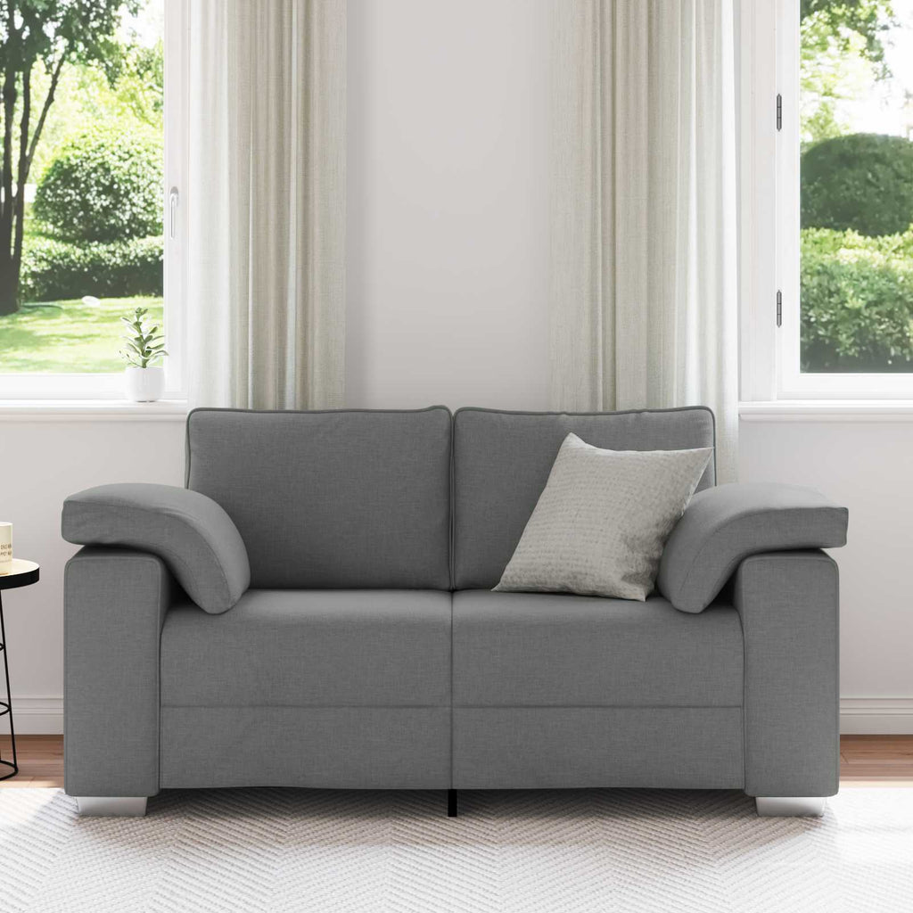 vidaXL Sofa dwuosobowa Ciemnoszary 160 cm tkanina