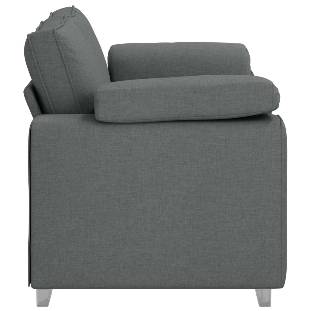 vidaXL Sofa dwuosobowa Ciemnoszary 160 cm tkanina